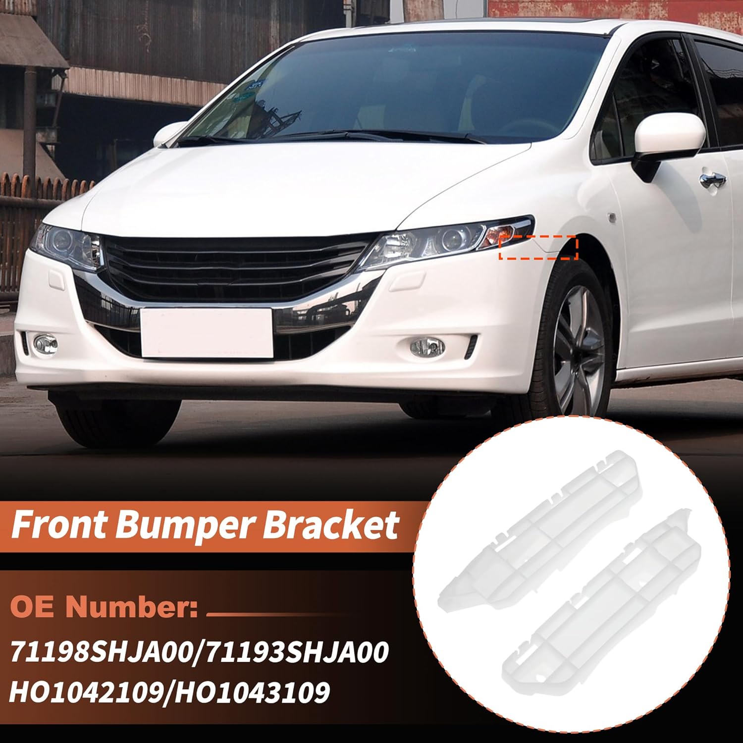 

Front Bumper Bracket for Honda Odyssey 2005 2006 2007 2008 2009 2010 No.71198SHJA00/71193SHJA00/HO1042109/HO1043109 Front Left Right 1 Pair