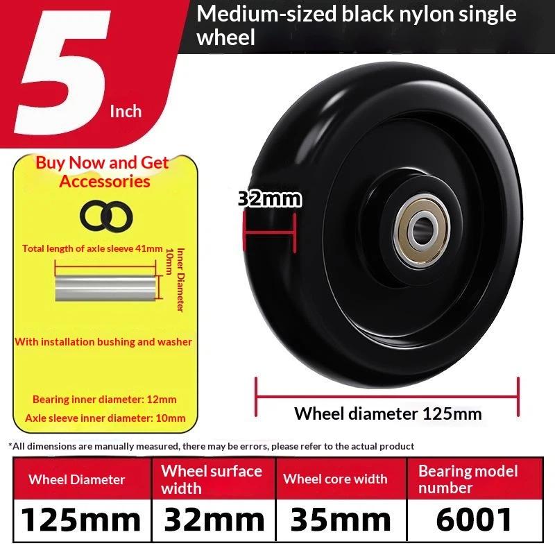 2 Sets Furniture Wheels Sliding Swivel Trolley Castor 1.5/2/2.5/3/4/5Inch Caster For Cart Industrial Move Chair Replacement
