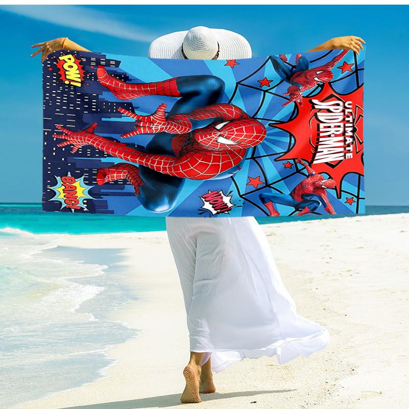1pc Superhero Adventures beach towel,quick drying absorbent beach towel,outdoor sports swimming beach towel,Soft and comfortable Y72831