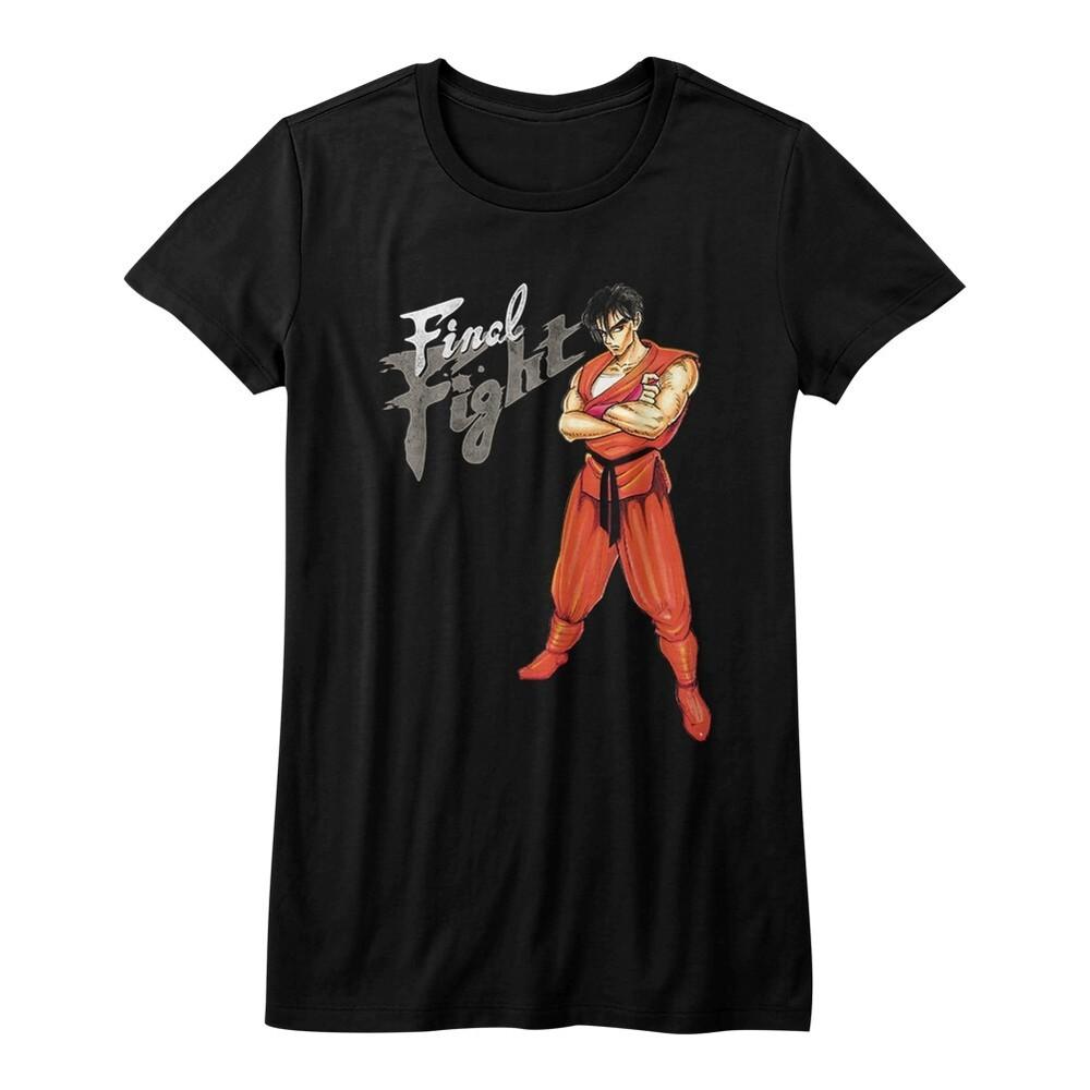 Final Fight Guy Black Junior Women's T-Shirt
