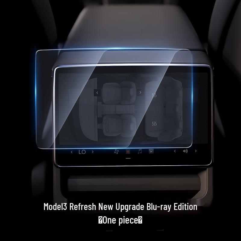 Tesla Model 3/Y Yoke Refresh Screen & Console Protection Kit: Tempered Glass & HD Film