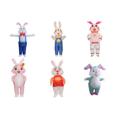 Ostern Cartoon Hase Aufblasbarer Anzug Cosplay Anime Lustiges Kostüm Träger Hase