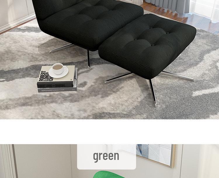 Lingge Tech Fabric Reclining Sofa Chair - Light Luxury for Living Room and Balcony