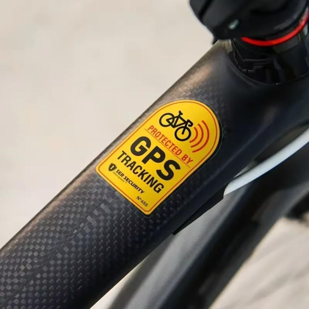 1Set Bike Anti-Theft Warning Sticker - GPS Tracking Reflective Waterproof, Universal for Bicycle/Scooter/Motorcycle