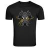 Demon Goat Skull Occult Graphic T-Shirt