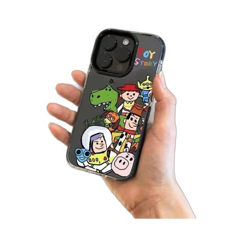 Japan and Korea Toy Story Applicable Apple 14 Pro Mobile Phone Case iPhone15 Soft 11 Pro Max Transparent X Cartoon
