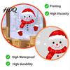 Indoor Outdoor Holiday Signage Christmas Static Window Clings Smiling Snowman Decals with Snowflake Home Atmosphere Props Patterns Waterproof
