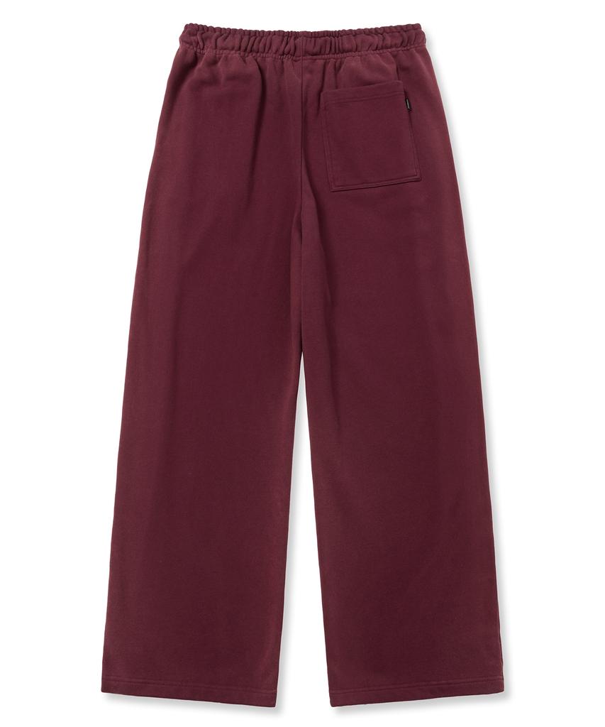 BROWNBREATH Tag Dirty Wide Sweat Pants - Burgundy