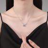 Sparkling Real  Carat D Color Moissanite Butterfly Pendant Necklaces for Women Silver Wedding Fine Jewelry Accessories