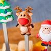 5 Pcs Christmas Fruit Dessert Fork Reusable Appetizer Forks Dessert Cake Fork