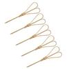 50Pcs Bamboo Fruit Picks 12Cm Scissors Design Cocktail Skewers for Appetizer Decoration Party Snack Serving Tools Green