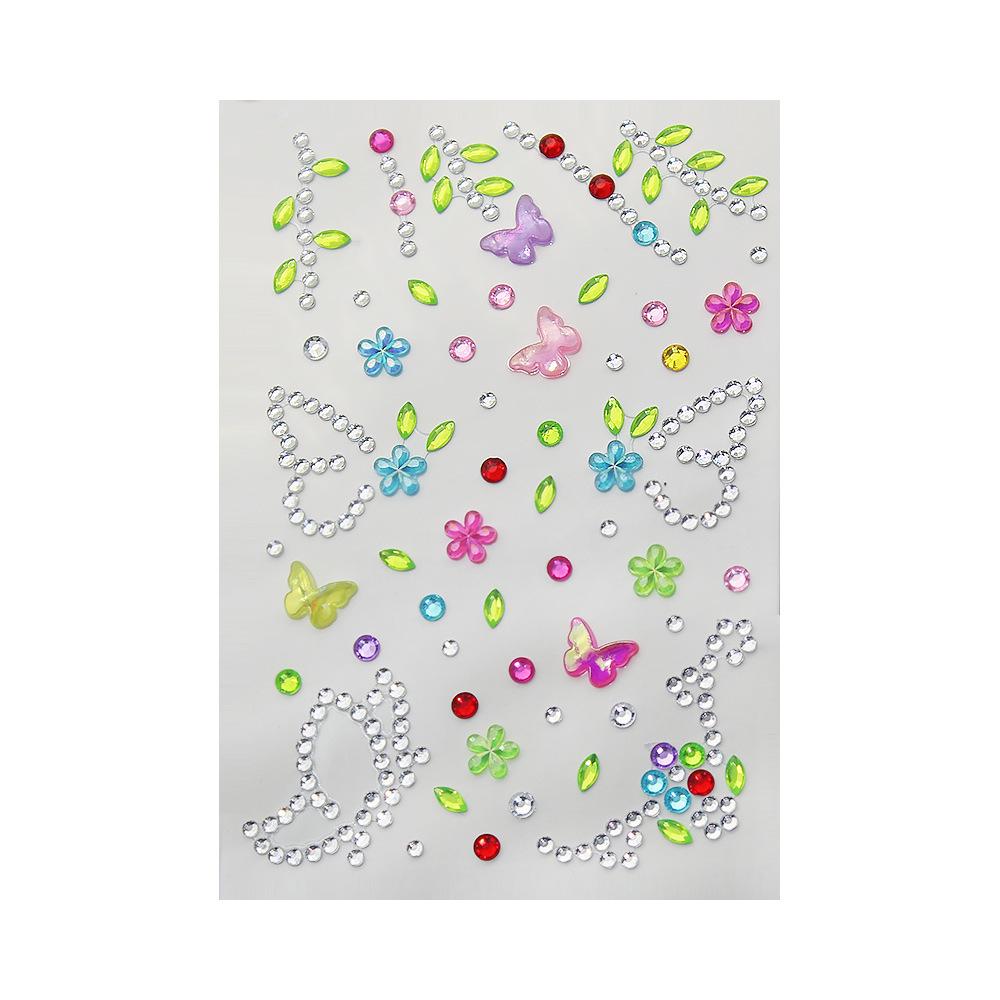 Aurora Butterfly Rhinestone Face Stickers for Children's Stage Makeup