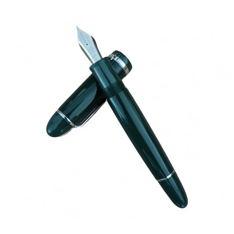 Jinhao X159 Gold Steel Fountain Pen with 40mm Iridium Nib, Straight Clip, and Giant Spiral Cap