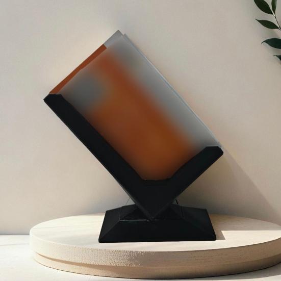 Yousheng 3D Printed Business Card Holder, Business Card Display Rack, Inclined Design Card Stand for Office Desk