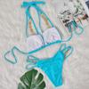 Bikini Crystal Diamond Swimsuit Bandage Cutout Split Swimsuit