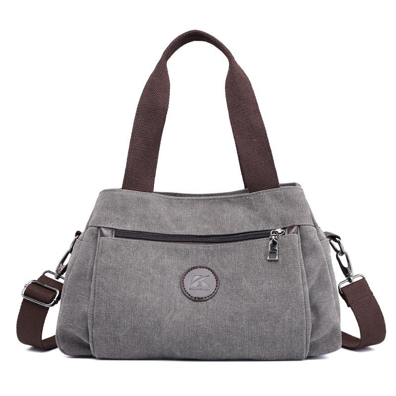 Canvas Ladies Crossbody Bag With Zipper Closure And Interior Pockets For Work
