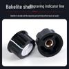 6mm Inner Hole Bakelite Potentiometer Volume Knob - Audio Adjustment Knob with Scale and Cap