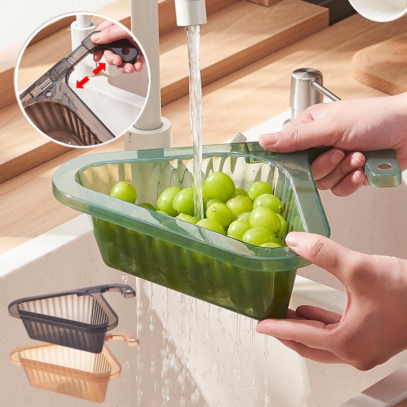 

Треугольный сливной фильтр для раковины, сито для кухонной раковины, сито для фруктов и овощей, корзина для фильтра, полка для фильтра, полка для губки, кухонный инструмент