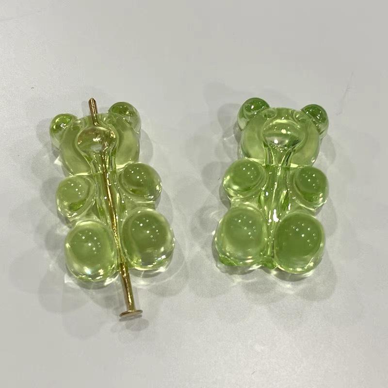 316 Multi-color Transparent Acrylic Bear Beads for DIY Hair Ties, Phone Chains, Bag Chains, and Accessories