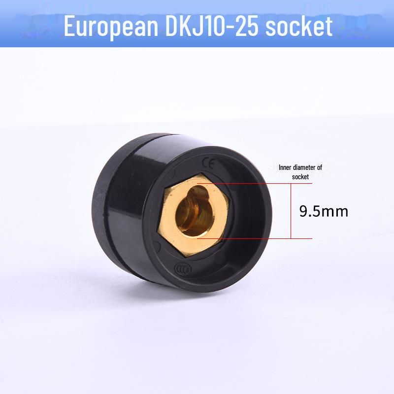 

Медная быстроразъемная розетка европейского типа для сварочных аппаратов DJK10-25 35-50 Heavy-duty European DKJ10-25 socket