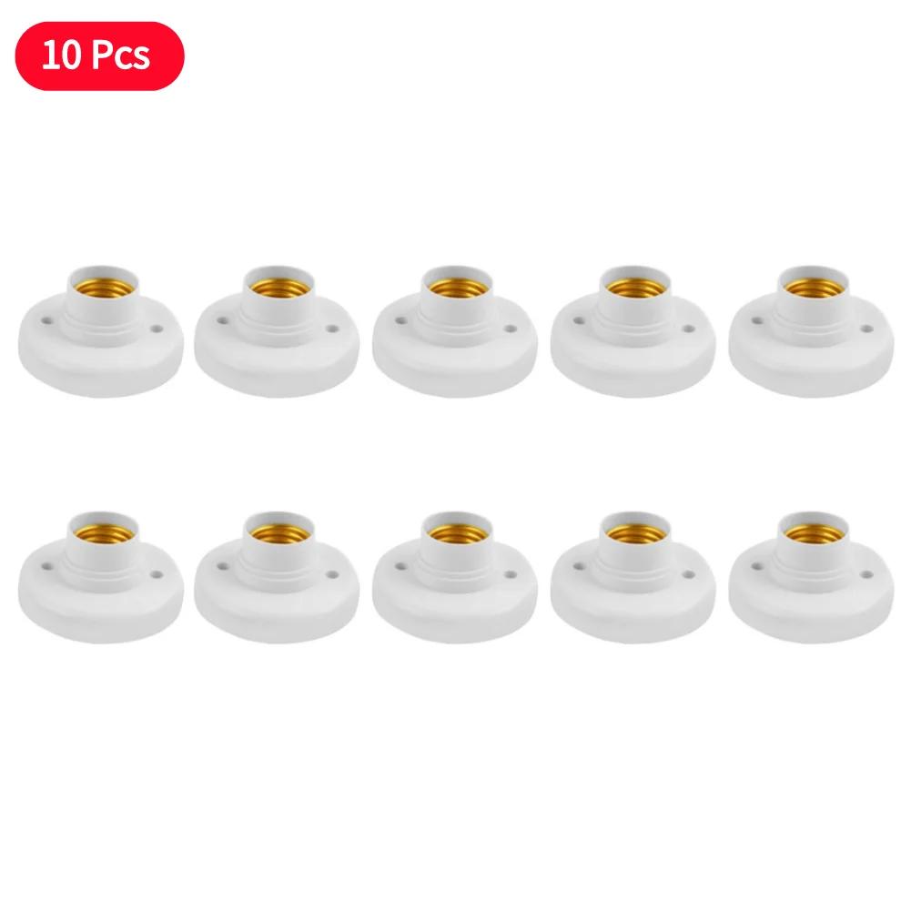 

10/20 Pcs/lot E27 Screw Cap Socket White/Black Ceiling Light Lamp Bulb Fixing Base Stand Light Bulb Holder E27 Light Accessories