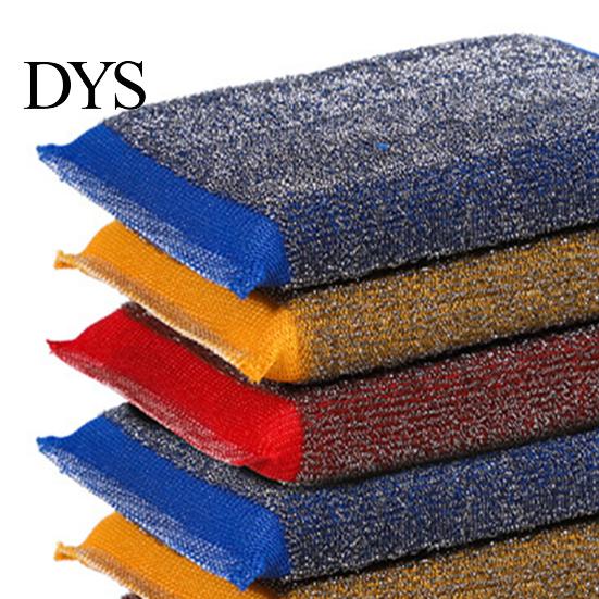 Grime Cleaning Cloth 6Pcs Stainless Steel Wire Dish Cookware Non-abrasive Sponge Wipes Dirt All-Purpose Scrub Pads Heavy-duty Kitchen Sponges Grease