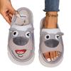 Bear cute linen slippers women's four seasons home indoor comfortable thick bottom spring and autumn cotton and linen sandals summer