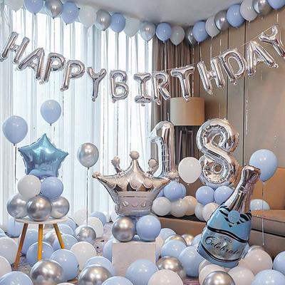 18th Birthday Celebration Balloons Set: Coming-of-Age Party Decor for Boys & Girls