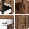 Bathroom Furniture Set with Drawers 3 Pcs Reclaimed Wood Effect Particleboard