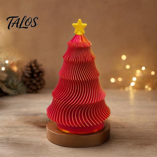 Travel Fidget Gadget 3D Printed Christmas Tree Toy, Lightweight Mini Desktop Ornament, Compact Relaxation Decompression Hand Toy for Anxiety