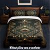 Art Deco Theme Custom Text Or Name 3Pcs Bedding Set,1 Flat Sheet & 2 Pillowcases Personalized Home Bedding