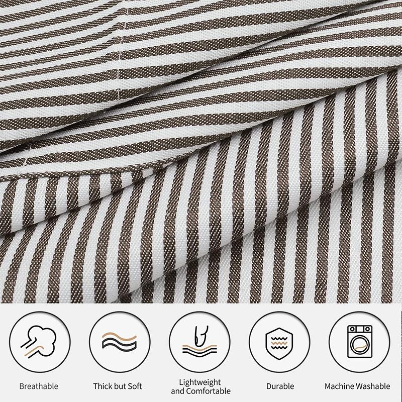 2‑Pack Stain‑Resistant Striped Sleeveless Aprons, Polyester Work Apron Set with Front Pockets for Home Kitchen & Catering