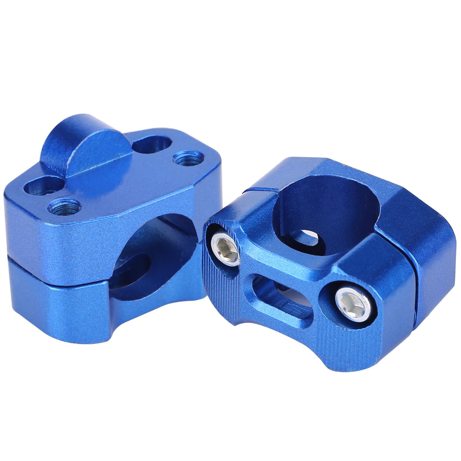 Aluminum Alloy 28mm 1 1 8 Motorcycle Handlebar Handle Fat Bar Mount Clamps Riser Blue