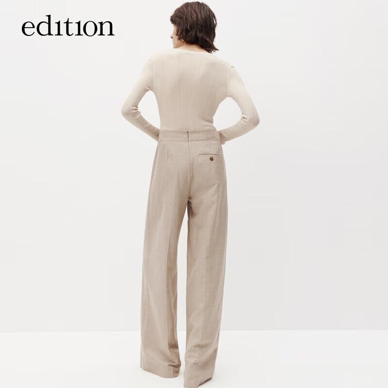 Edition Women's Detachable Ribbon Silk Wool Knitted Cardigan