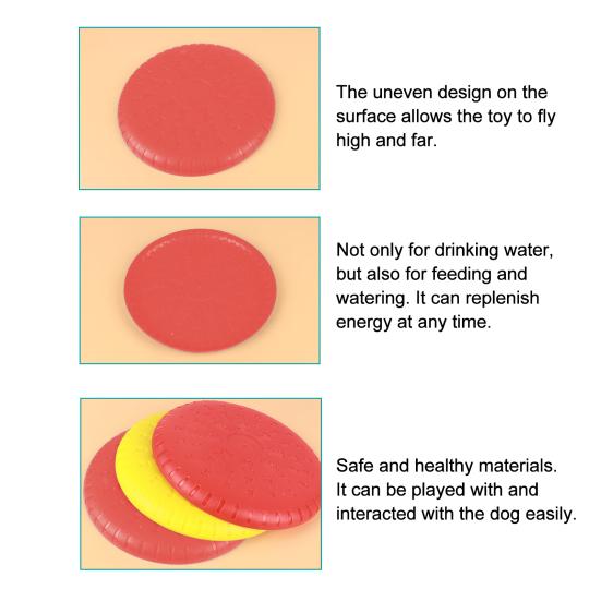 Flying Disc Toy for Dogs Easy To Hold And Throw Ergonomic Bite Resistant Soft TPR Flying Disc for Water And Land Use Colorful Outdoor Dog Training Toy