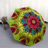 1pc Floral Mandala Design Automatic Opening/closing Umbrella with Auto Open/Close, Windproof, Foldable Sunshade, Perfect Gift for Friends, D