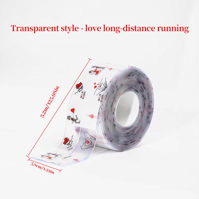 1pc Bathroom Waterproof Wall Stickers Sealing Tapes PVC Adhesive Sealing Strips Sink Edge Tape Kitchen Bathroom Accessories