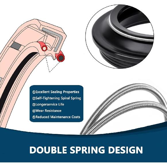 Fork Oil Seal & Dust Seal (Black)Black-2