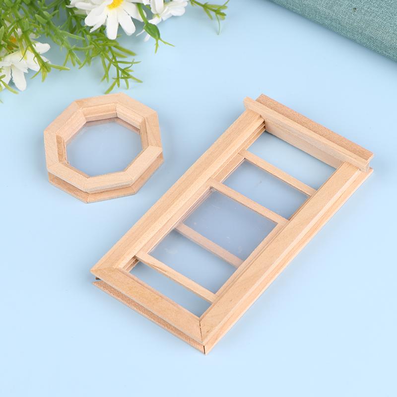 Miniature Dollhouse Square Window Star Anise Window Model Furniture Accessories