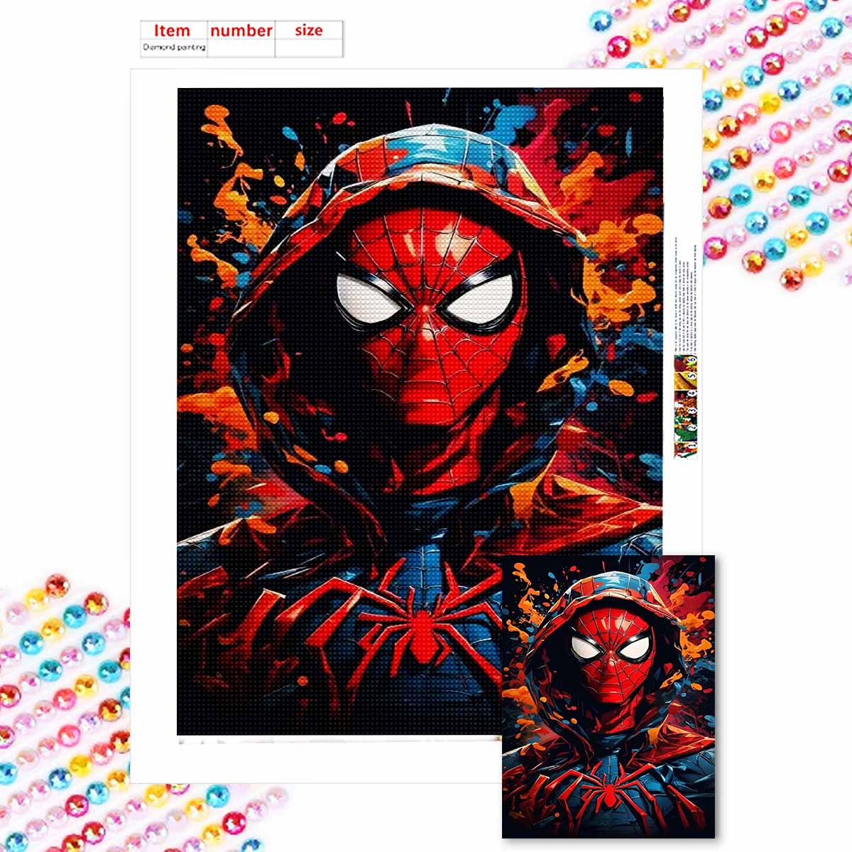 

Full Round Diamond Painting The Hero Wearing A Hat Art Rhinestone Picture Mosaic DIY 5D Cross Stitch Embroidery Home Decoration Round 20x30cm