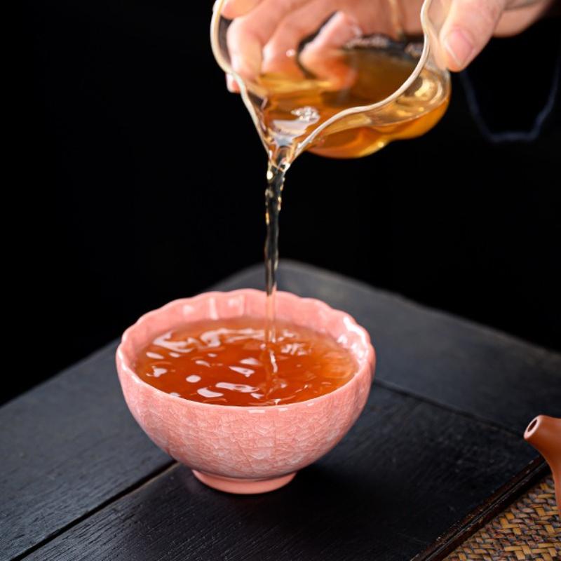 Household Master Cup Ge Kiln Powder Ice Crack Teacup Open Piece Can Raise Tea Cup High-end Kung Fu Tea Set Tea Cup