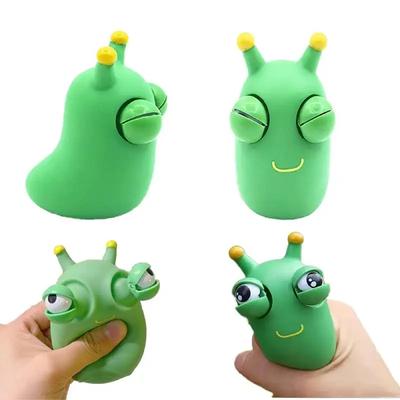 Grass Eyes Popping Out Toy Sensory Fidget Toy Green Bug Squeeze Toy Eyeball Bouncing Toy Slug Pop-it Toys for Toddler Kids Adult