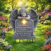 Angel Shaped Angel Garden Stake UV-Resistant Memorial Cherub Yard Sign  Adding Solemn Atmospheres