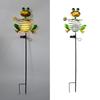 Dancing Frog Solar Crackle Ball Garden Stake Light