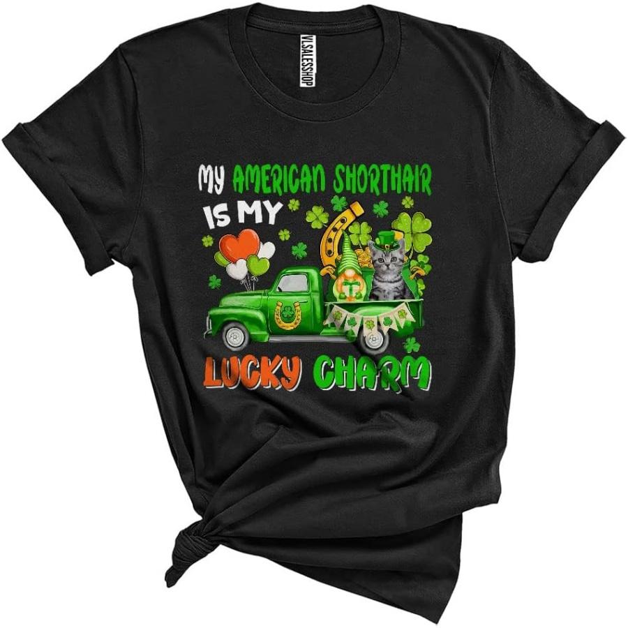 My American Shorthair is My Lucky Charm Funny Cute St XXXXXL разноцветный