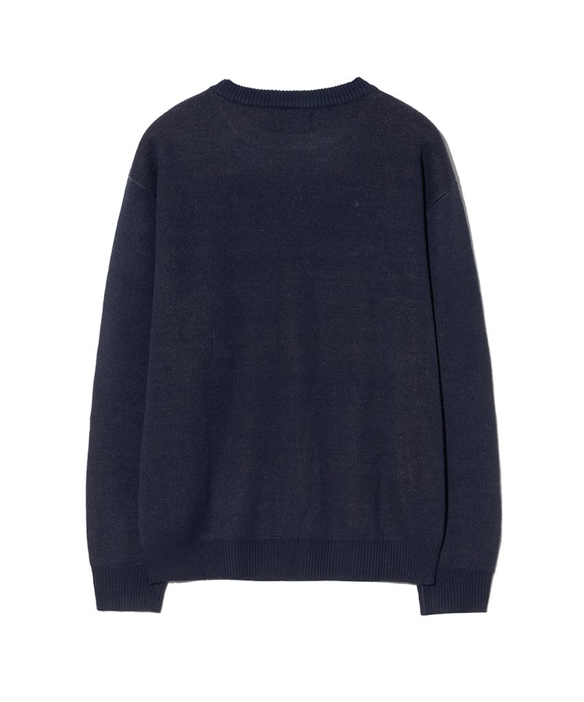 YALE Baby Bulldogs Round Knit_Navy
