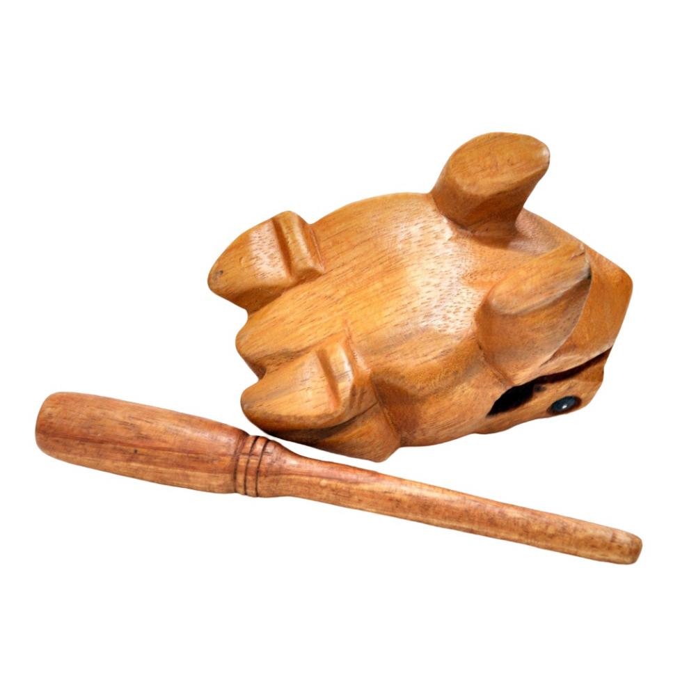 1 Stück Holzfrosch Guiro Raspel, Handgefertigtes Holzfrosch Musikinstrument, Afrikanische Holzfrosch Raspel Musikinstrument für Erwachsene