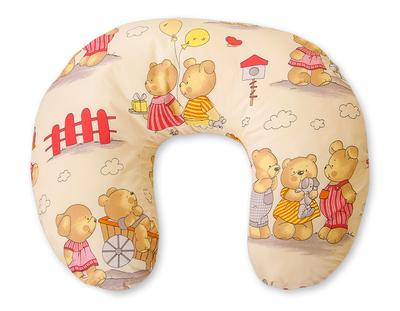 Bean-shaped Nursing Pillow + Removable Cover - Teddy Bear Birthday