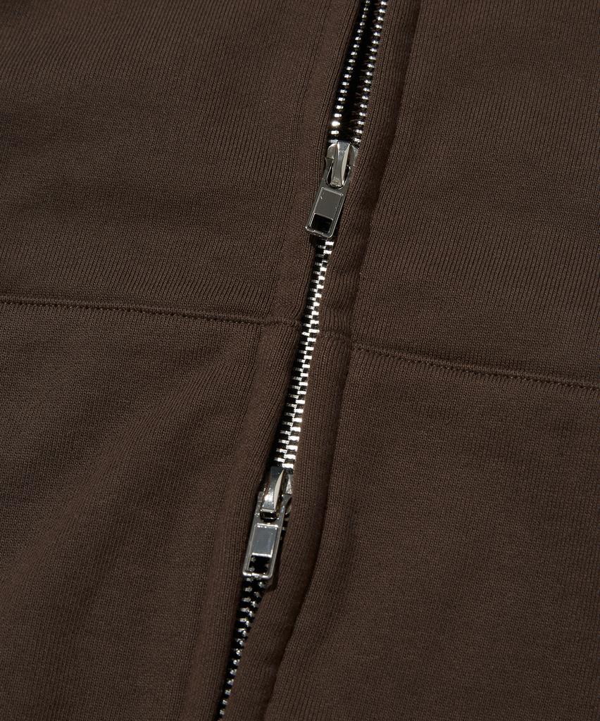 Suade Basic Hood Zip Up [Mocha Brown]