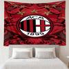AC Milan Print Tapestry, Backdrop, Easy Setup, Ideal for Bedroom, Office & Living Room, with Aesthetic Wall Hanging Decor.